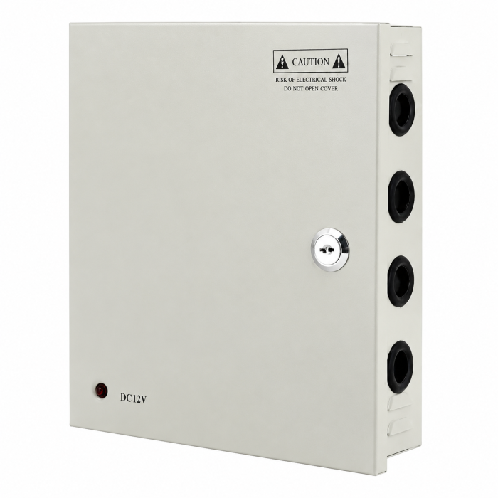 CCTV Camera Power Supply - 12V 10A, 9 Channels, 120W, No Battery Backup